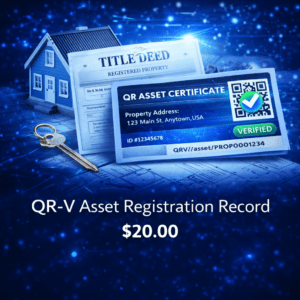 QR-V Asset Registration Record