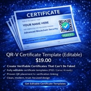 QR-V Certificate Template (Editable)