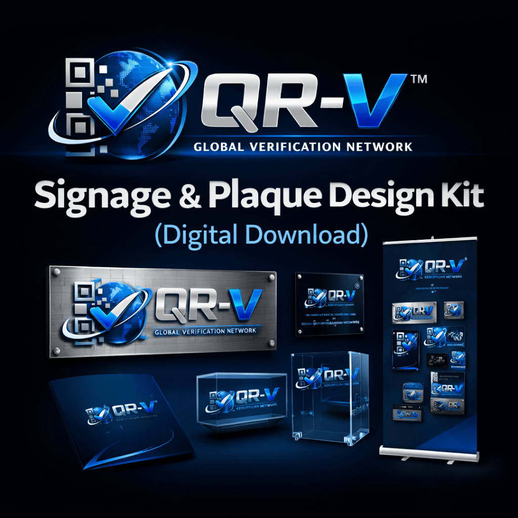 QR-V™ Signage & Plaque Design Kit (Digital Download)